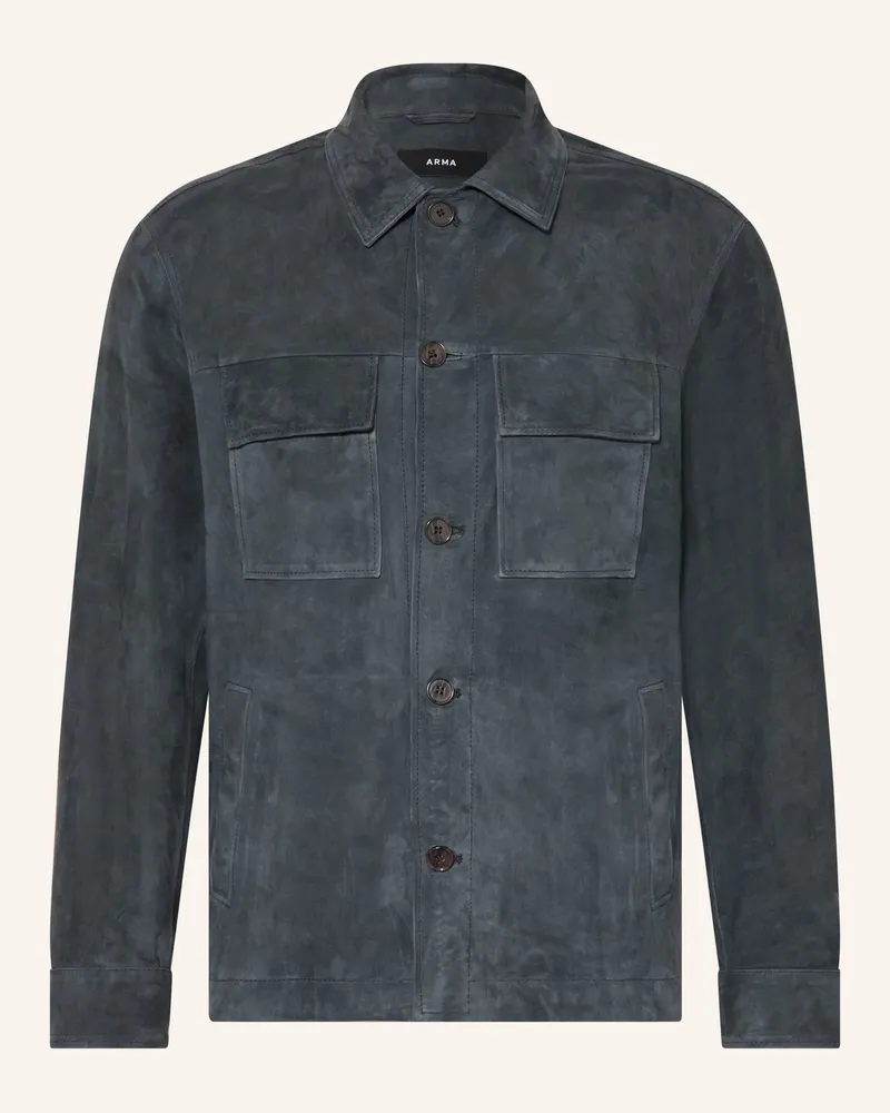 Arma Leder-Overjacket Mex blau Dunkelblau