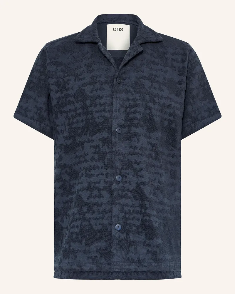 OAS Resorthemd Night Lagoon Comfort Fit Aus Frottee blau Dunkelblau