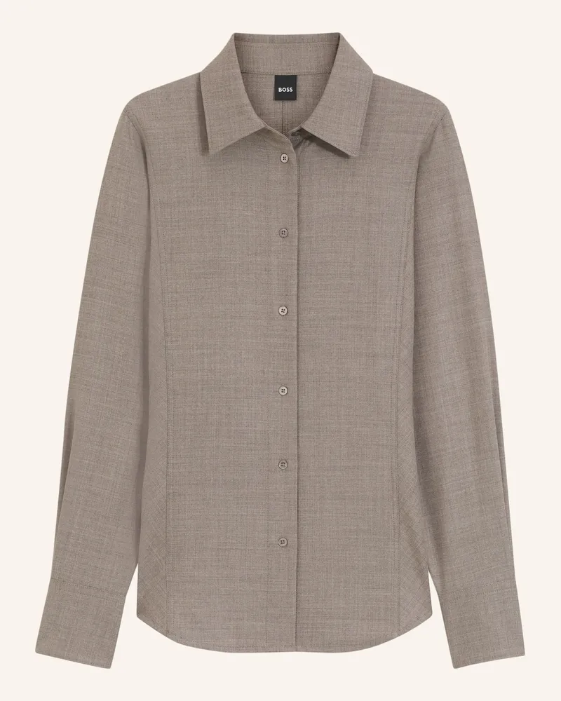 HUGO BOSS Bluse Bannel Slim Fit beige Beige