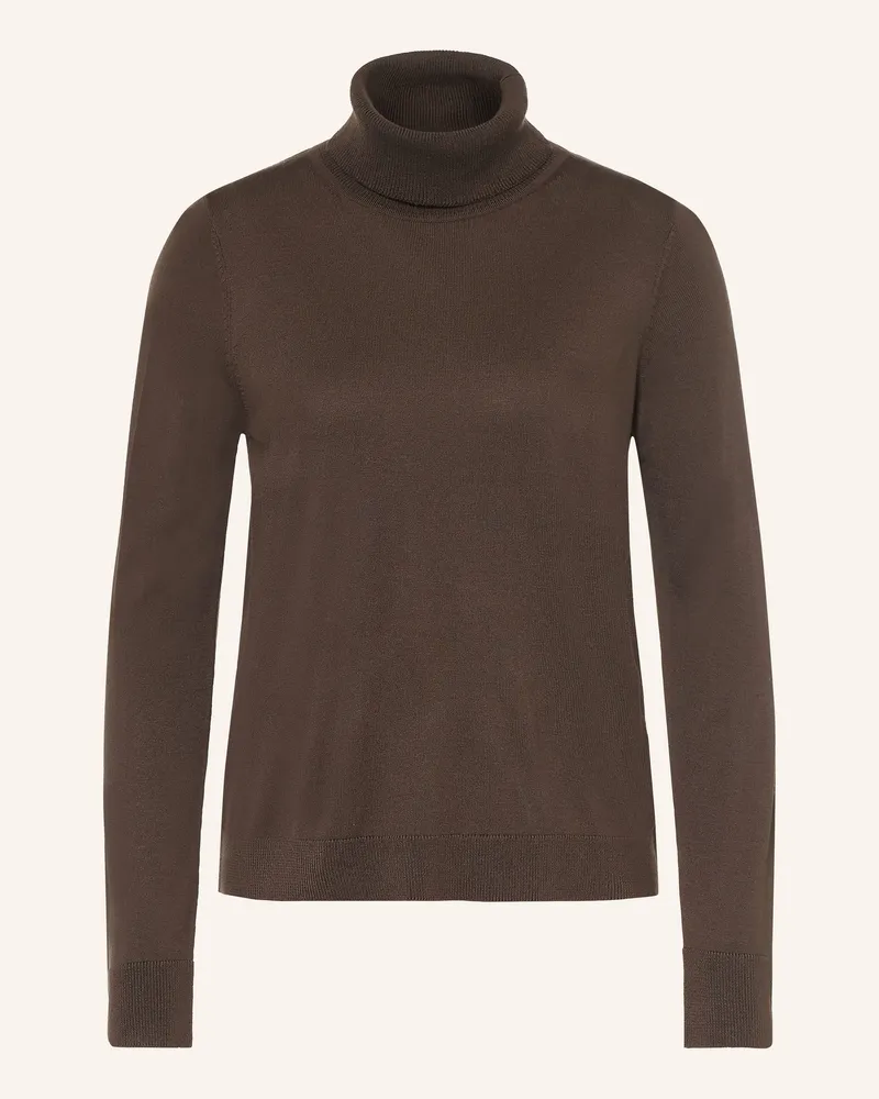 COMMA Rollkragenpullover braun Dunkelbraun