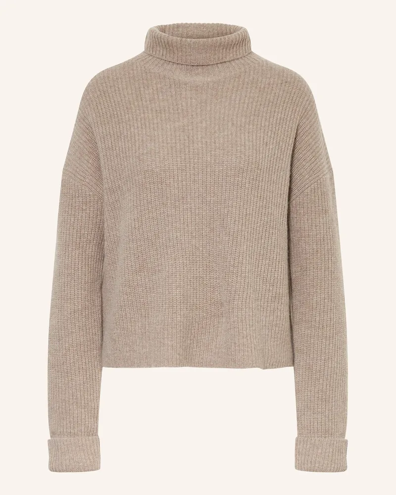 Princess goes Hollywood Rollkragenpullover mit Schmucksteinen Taupe
