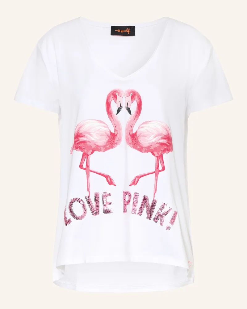 Miss Goodlife T-Shirt Mit Pailletten weiss Weiss