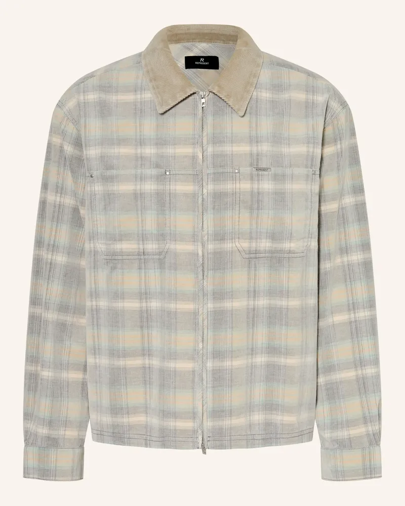 REPRESENT Flanell-Overjacket weiss Beige