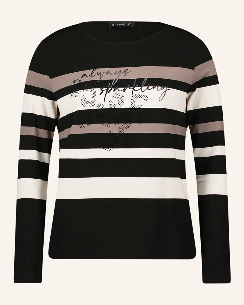 Betty Barclay Longsleeve Mit Schmucksteinen schwarz Schwarz