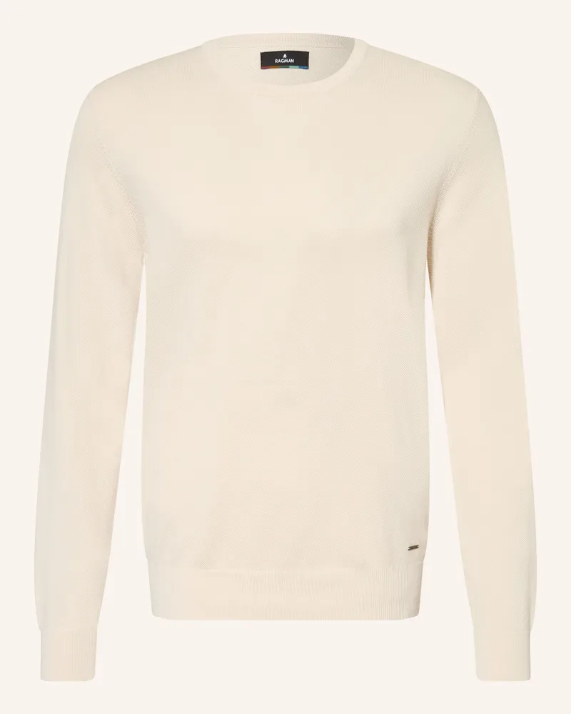 Ragman Pullover braun Ecru