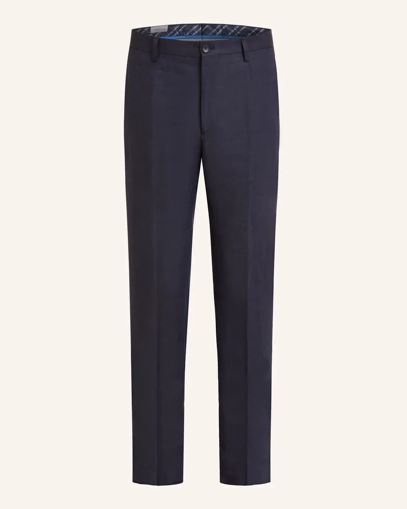 Etro Leinenhose Regular Fit Dunkelblau