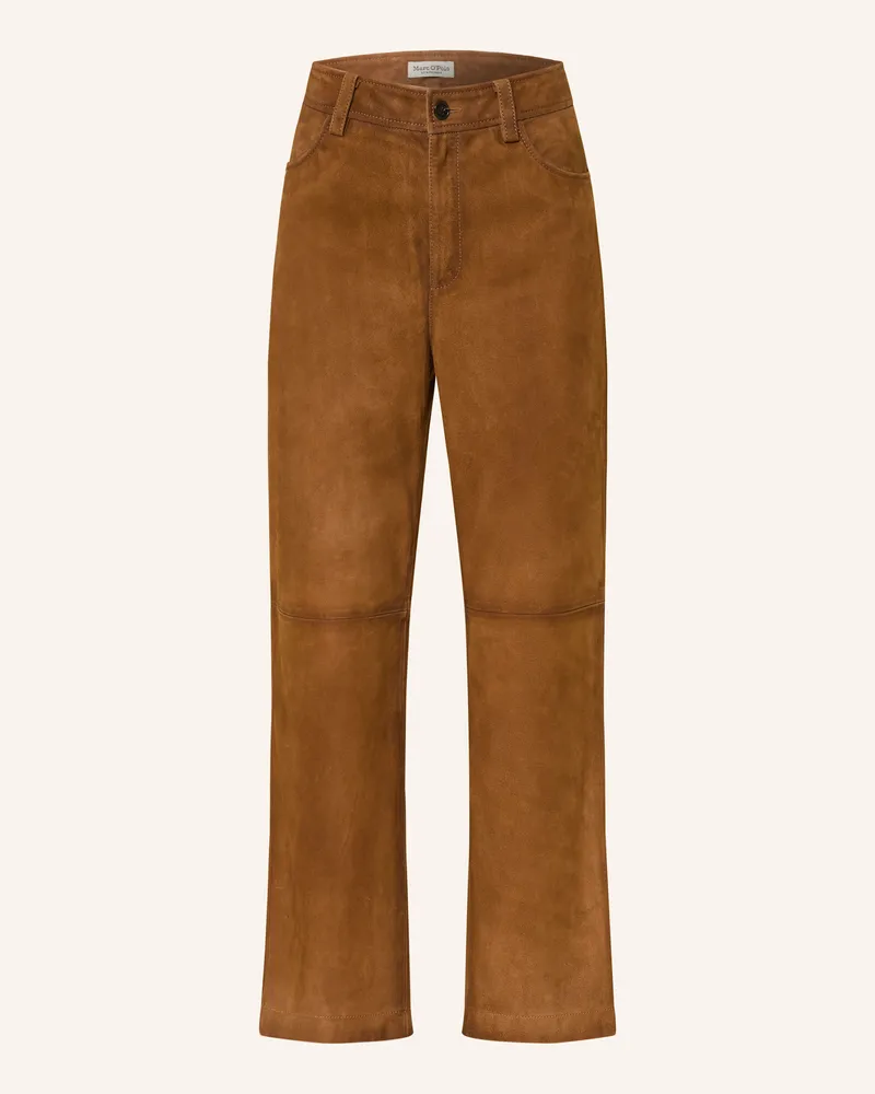 Marc O'Polo Lederhose Braun