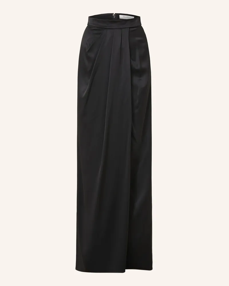 Max Mara Satinrock Camera Aus Seide grau Dunkelgrau