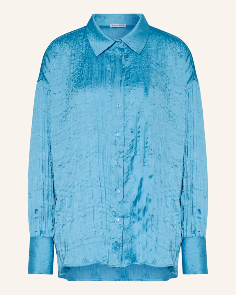 Mrs & HUGS Hemdbluse Blau