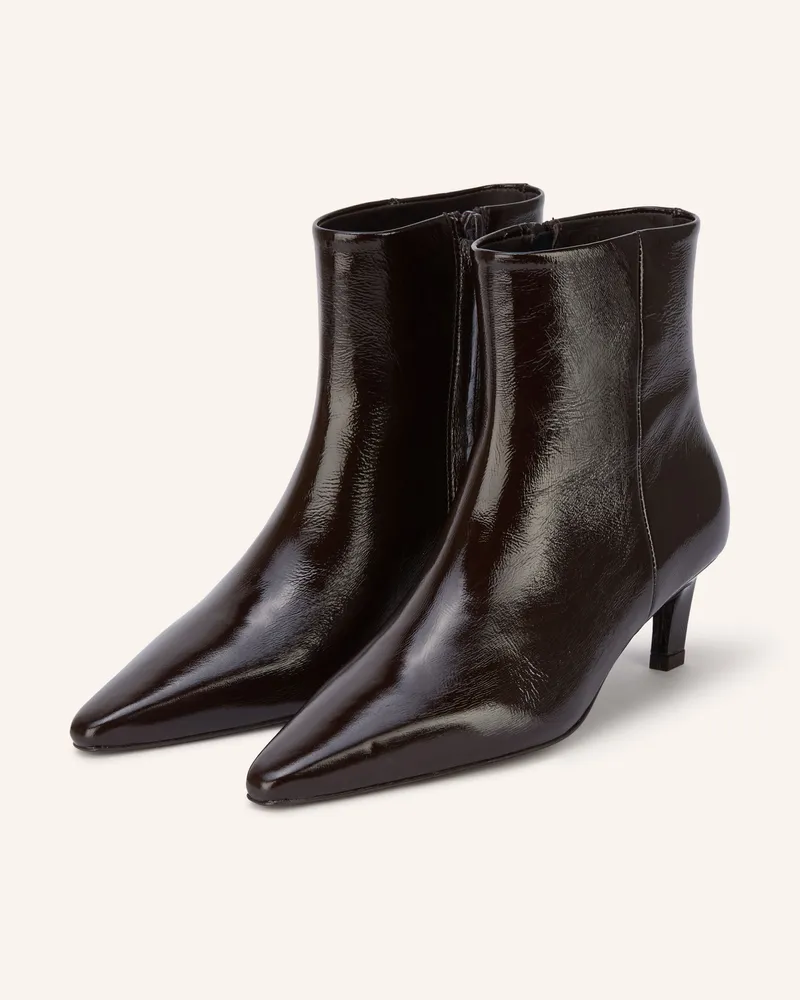 Mrs & HUGS Lackstiefeletten braun Dunkelbraun