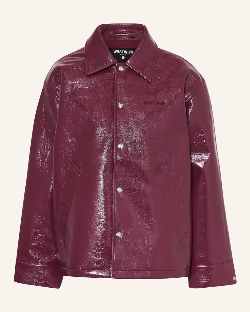 WRSTBHVR Jacke Zaneta In Lederoptik rot Dunkellila