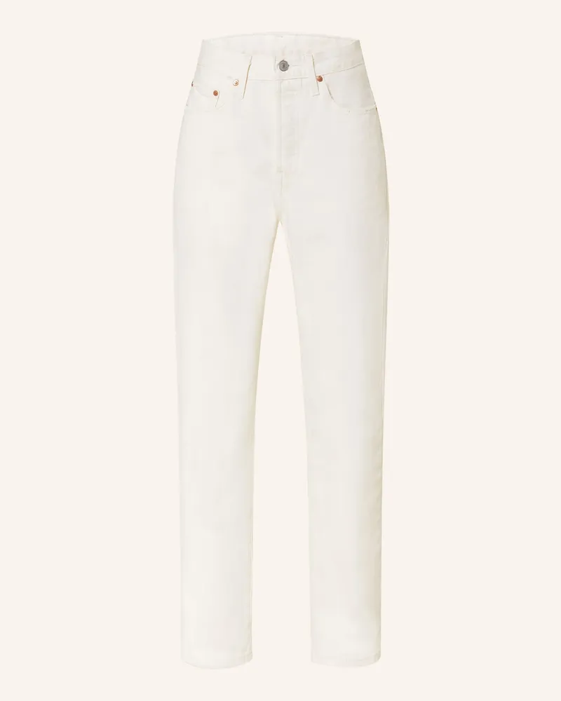 Levi's Straight Jeans 501 ORIGINAL CROPPED Weiss