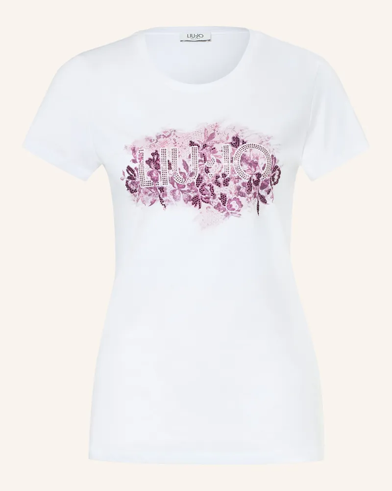 Liu Jo T-Shirt Mit Schmucksteinen weiss Weiss