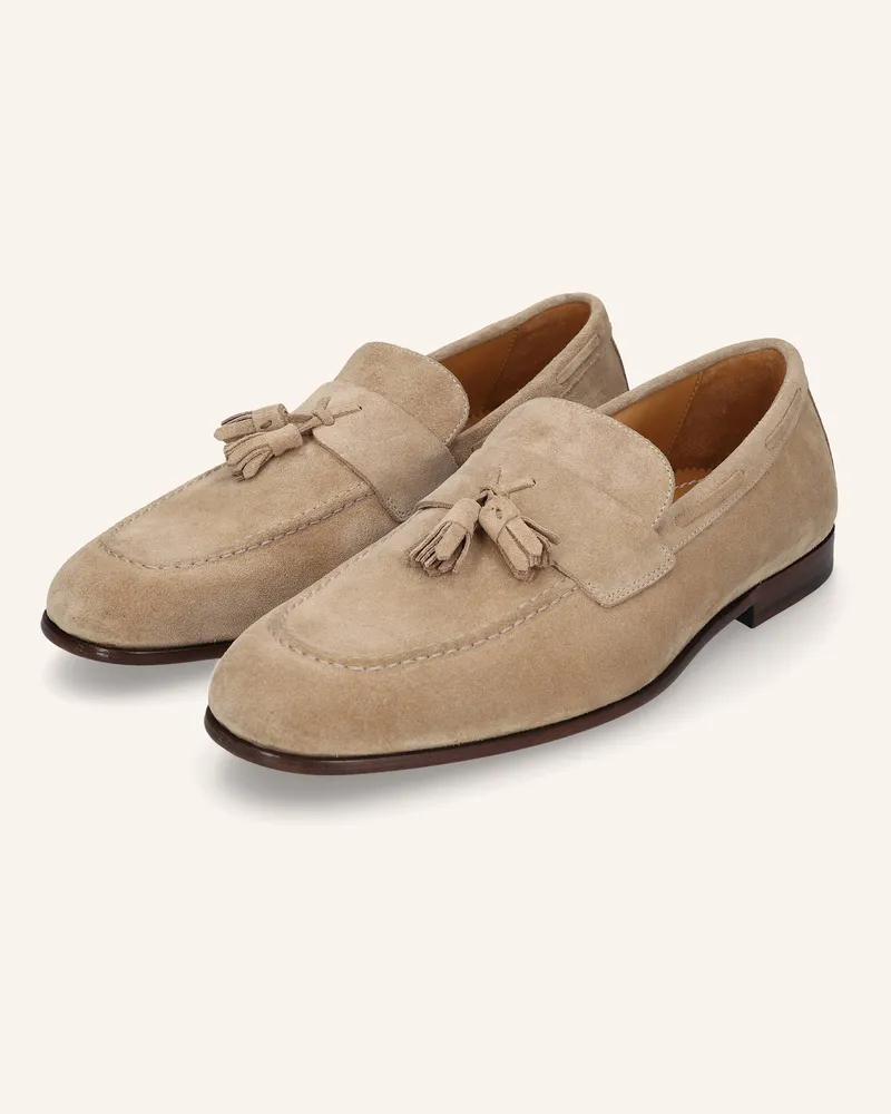 Heinrich Dinkelacker Loafer AMALFI PLAIN TASSEL V Hellbraun