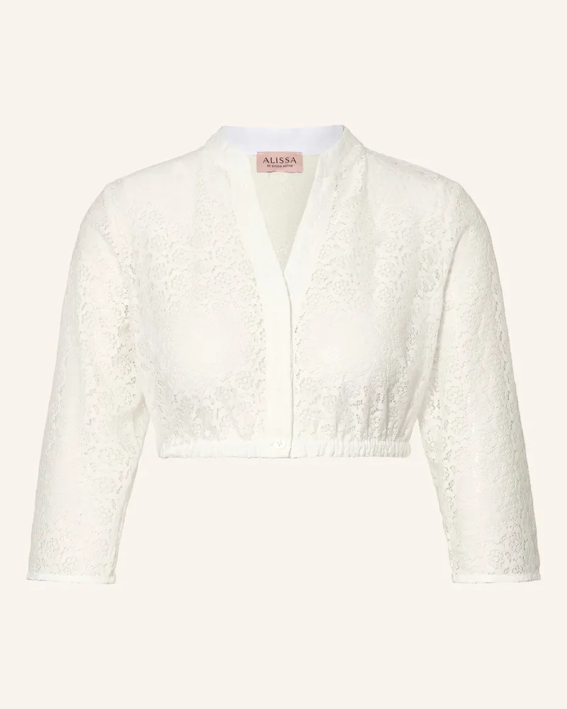 KINGA MATHE Dirndlbluse Suri Aus Spitze Mit 3/4-Arm weiss Creme