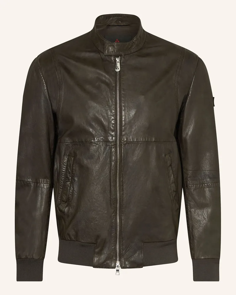 Peuterey Lederblouson TUREIA Dunkelbraun