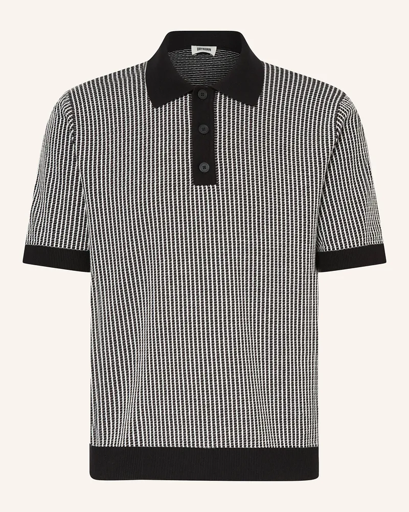 Drykorn Piqué-Poloshirt TAMIAN Regular Fit Schwarz