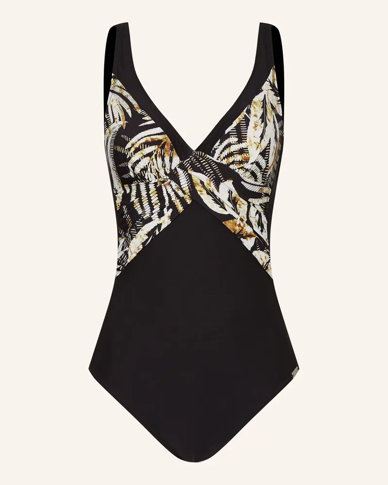 Charmline Shape-Badeanzug Seductive Leaves schwarz Schwarz