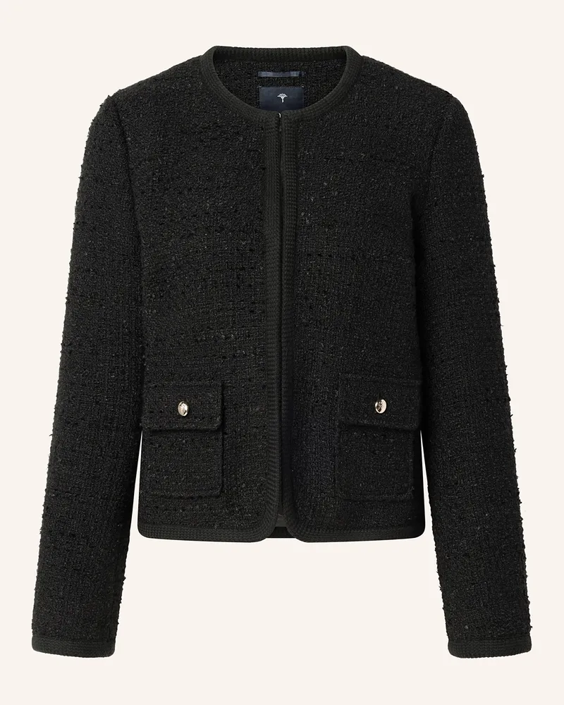 JOOP! Kastenjacke aus Bouclé Schwarz