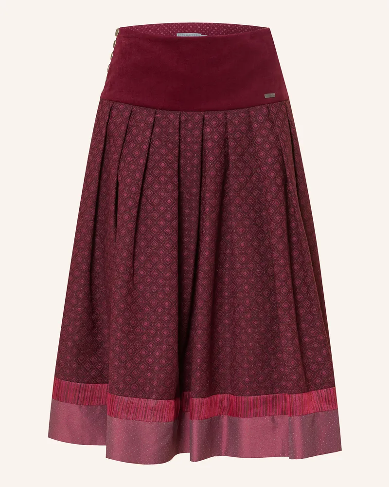 Die Rockmacherin Trachtenrock Sommaomd rot Dunkelrot