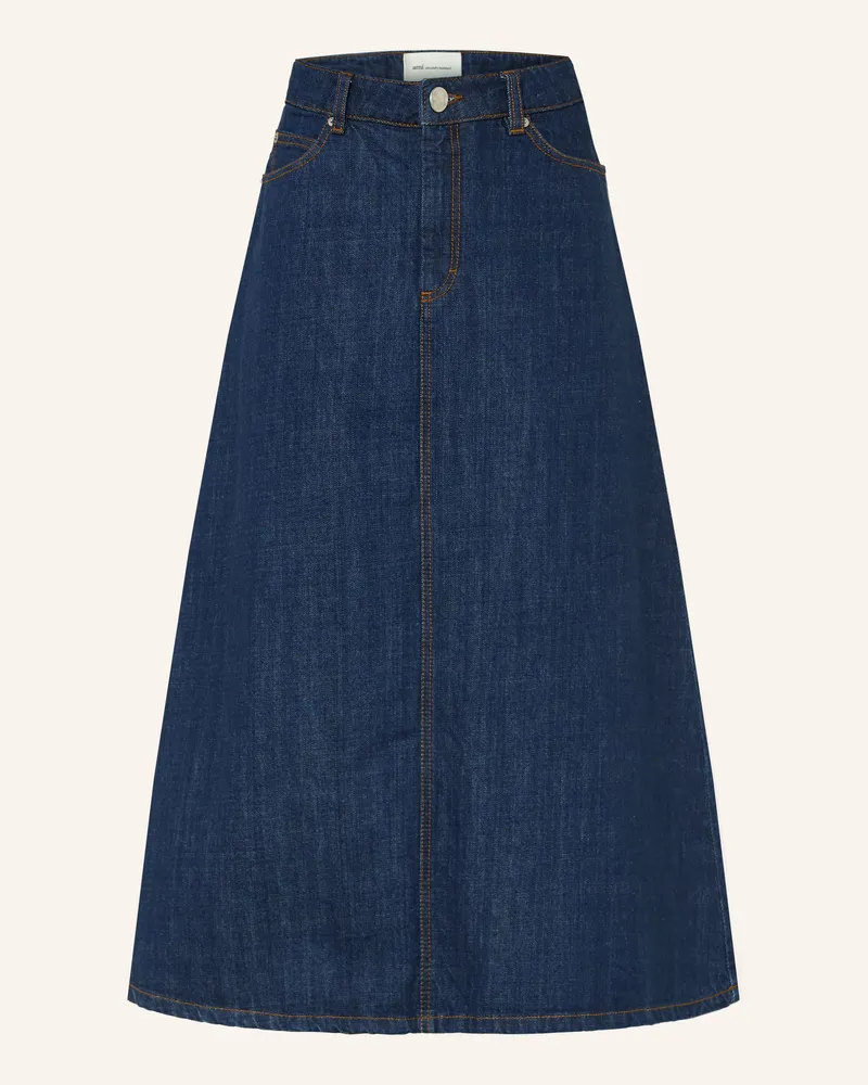 AMI Paris Jeansrock blau Dunkelblau