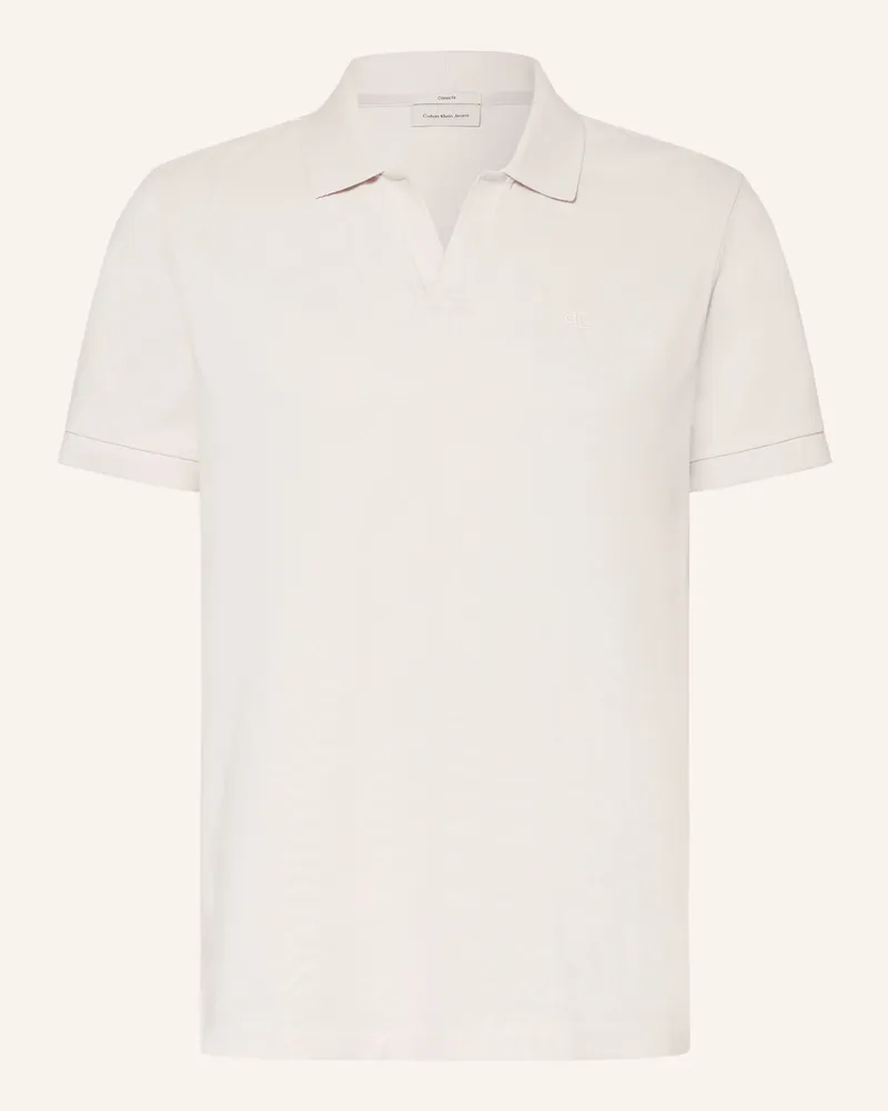 Calvin Klein Piqué-Poloshirt Classic Fit Ecru