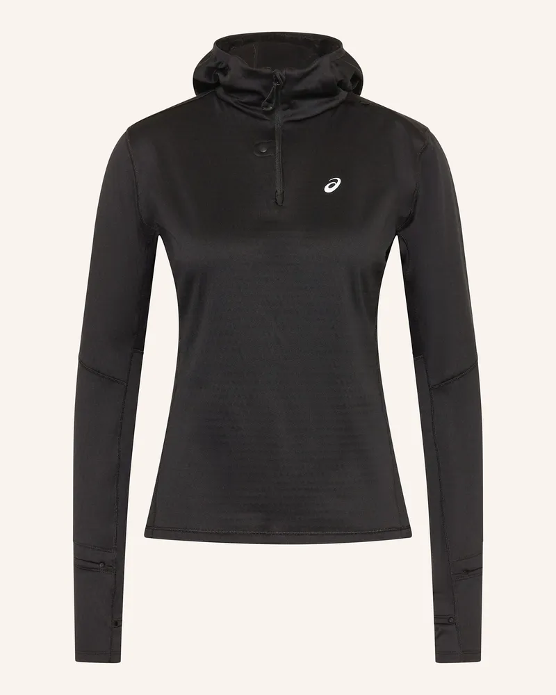 Asics Laufshirt Road Winter schwarz Schwarz