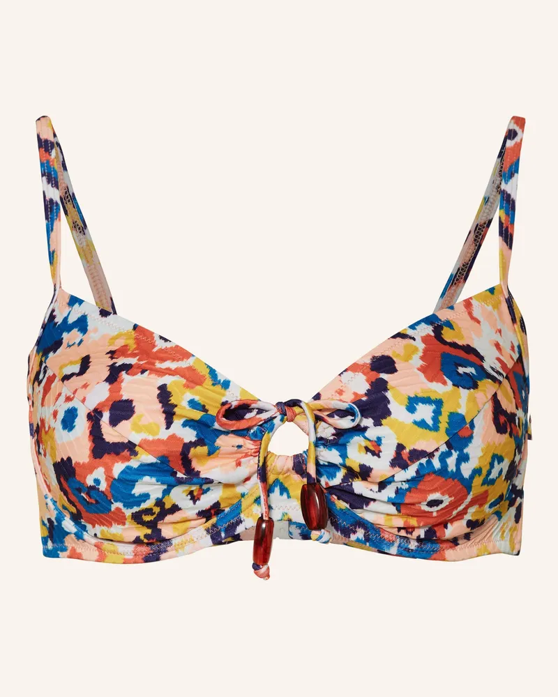 Lidea Bügel-Bikini-Top Heartbeat Mit Schmuckperlen orange Ecru