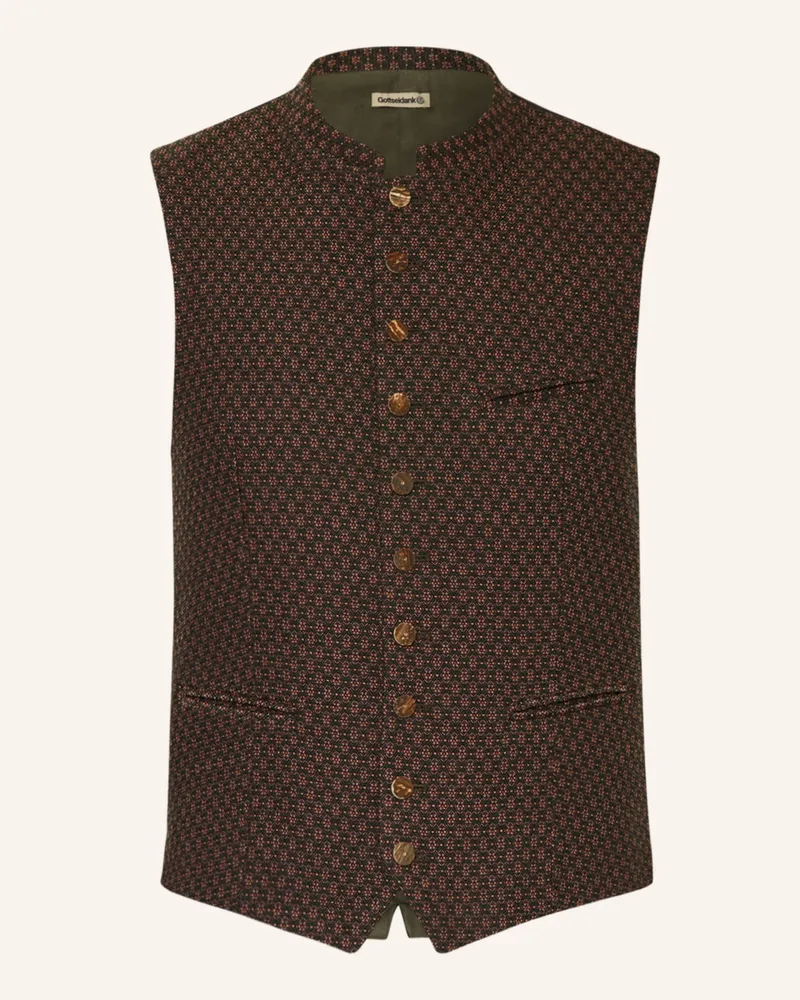Gottseidank Trachtenweste KONSTANTIN aus Jacquard Rosé
