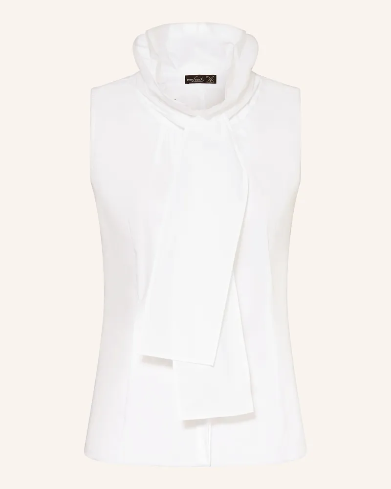 van Laack Blusentop Vl-Adrienn-Xx Mit Abnehmbarer Schluppe weiss Weiss