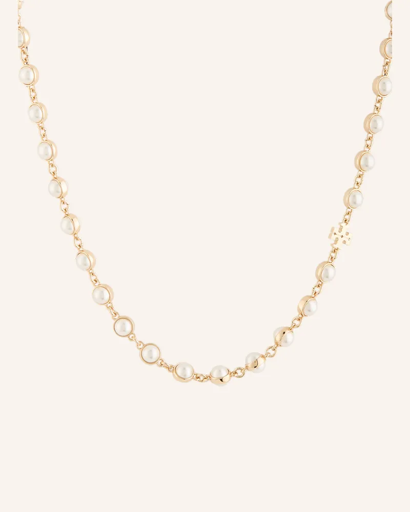 Tory Burch Halskette gold Creme