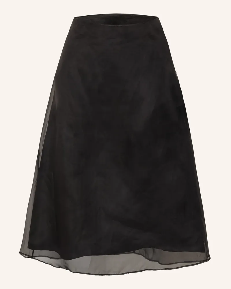 AMI Paris Seidenrock schwarz Schwarz