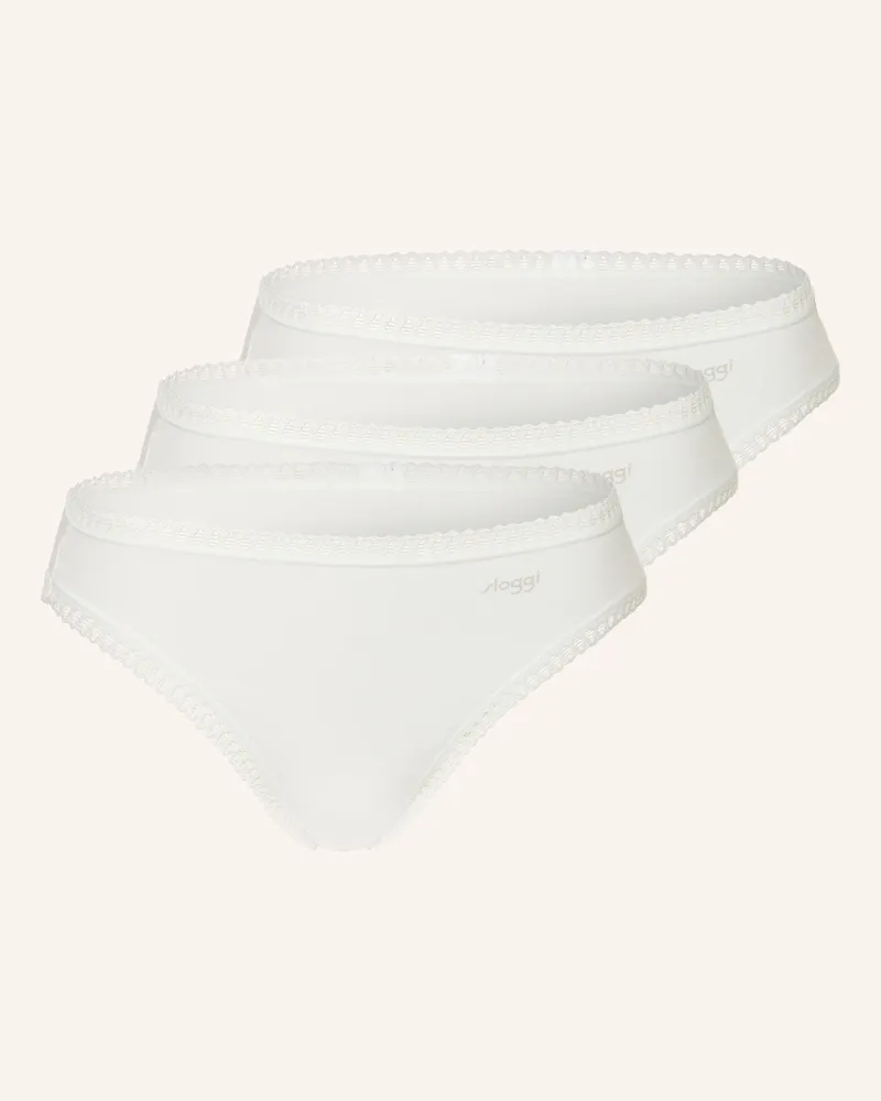 Sloggi 3er-Pack Slips Go Crush weiss Weiss