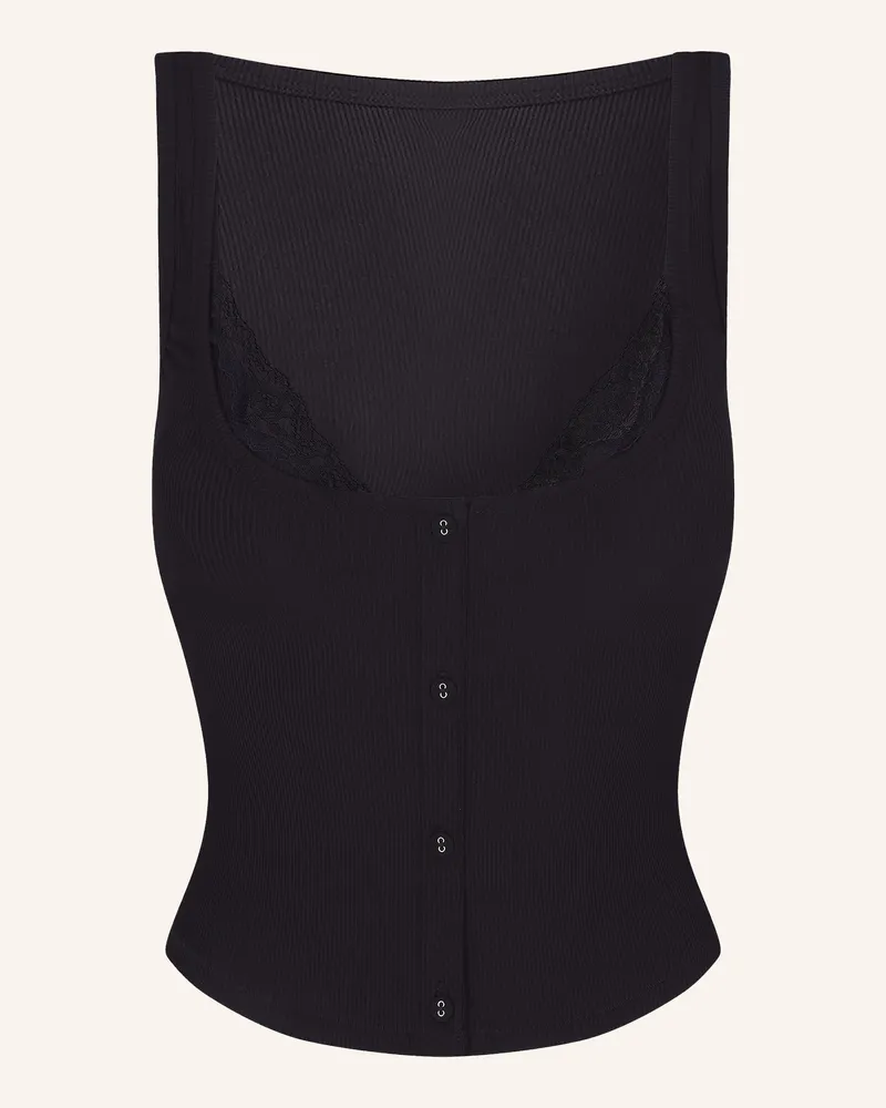 SKIMS Lounge-Top Soft Lounge Lace schwarz Onyx