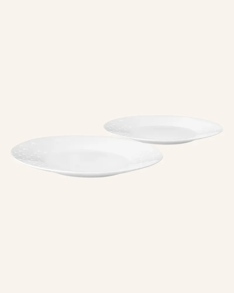 JOOP! 2er-Set Speiseteller FADED CORNFLOWER Weiss