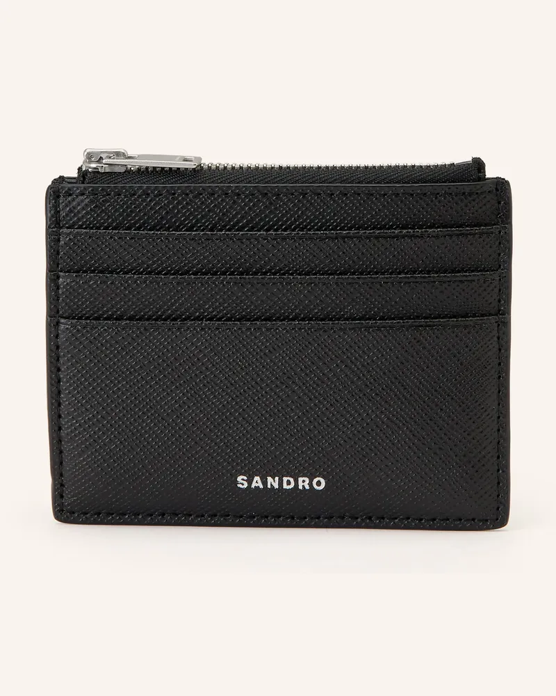 Sandro Saffiano-Kartenetui schwarz Schwarz