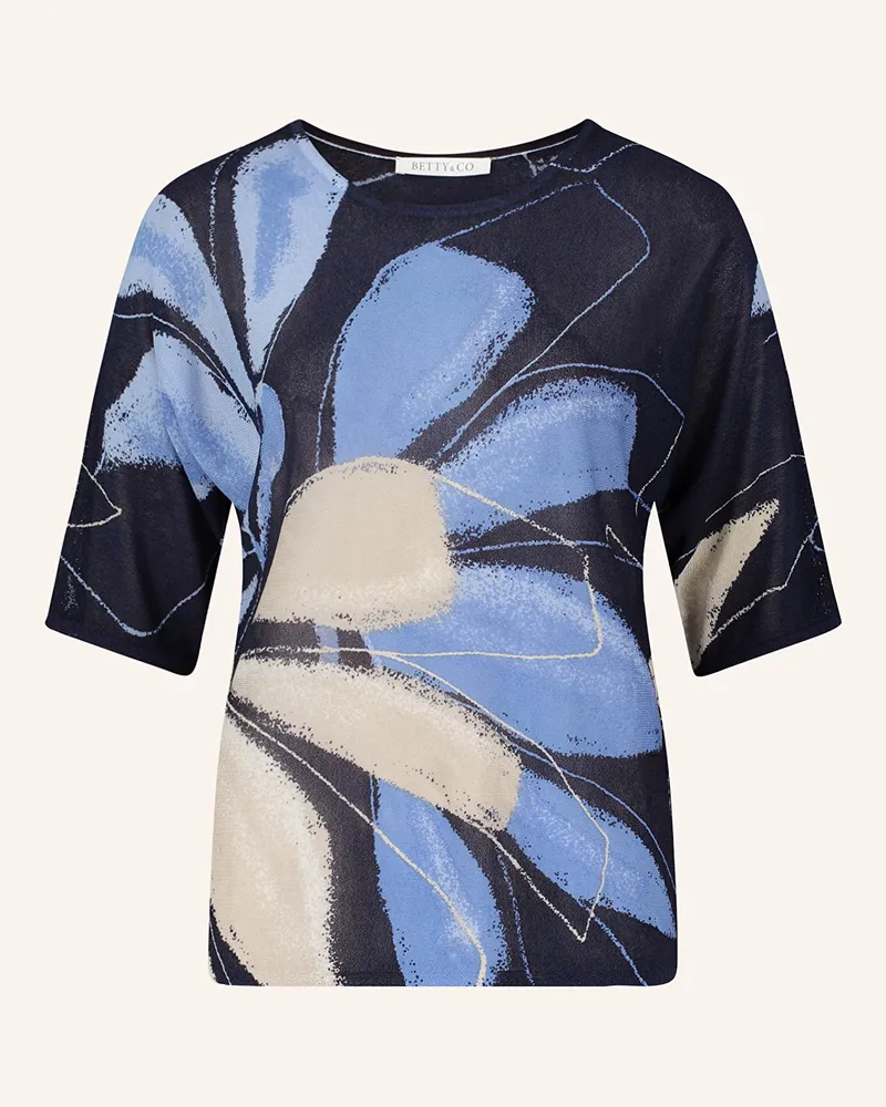 Betty Barclay Strickshirt mit 3/4-Arm Dunkelblau
