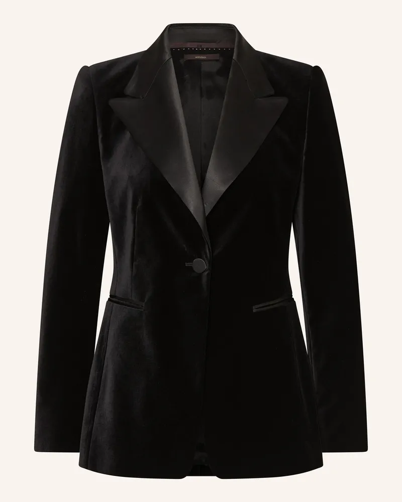 windsor. Samtblazer Schwarz