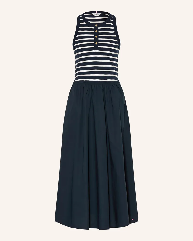 Tommy Hilfiger Kleid Im Materialmix blau Dunkelblau