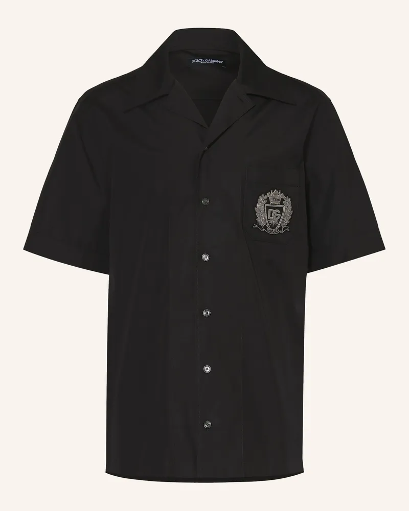 Dolce & Gabbana Resorthemd Comfort Fit schwarz Schwarz