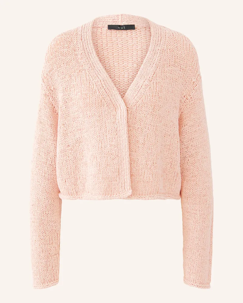 Oui  Strickjacke orange Rosé