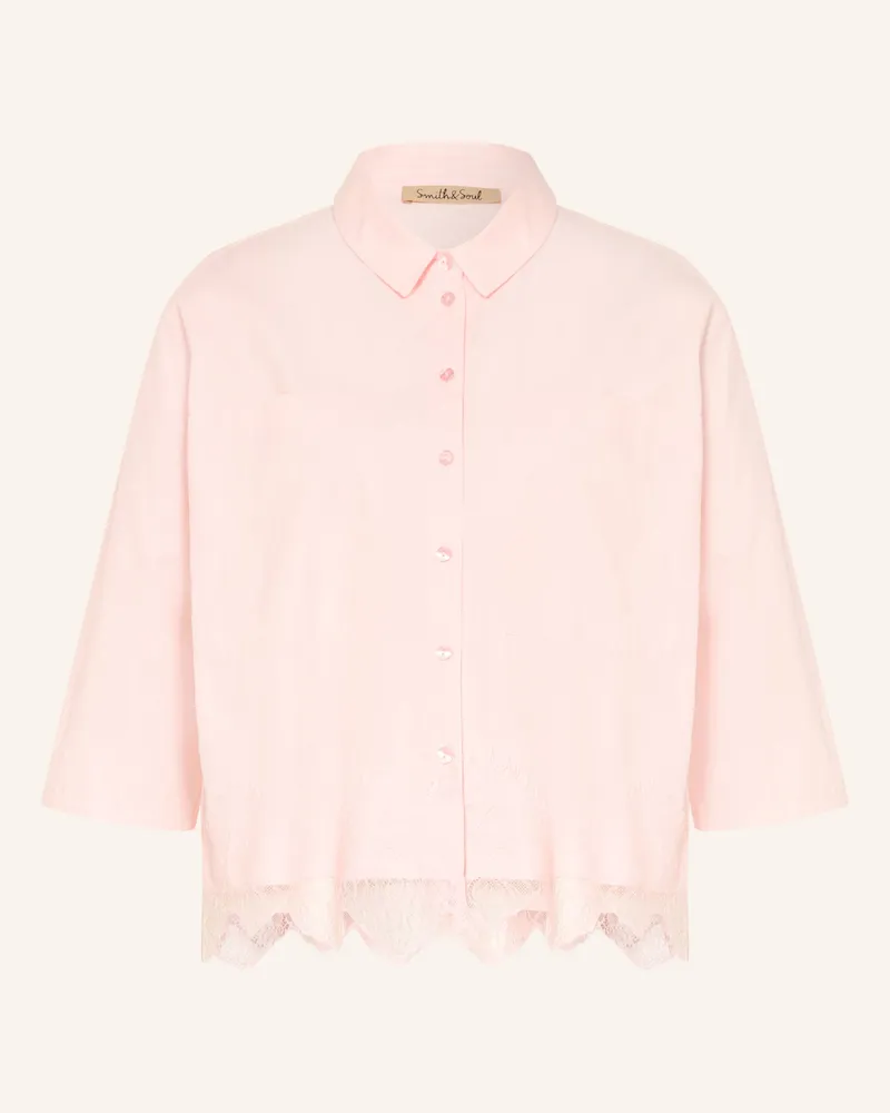 Smith & Soul Hemdbluse Mit Spitze rosa Rosé