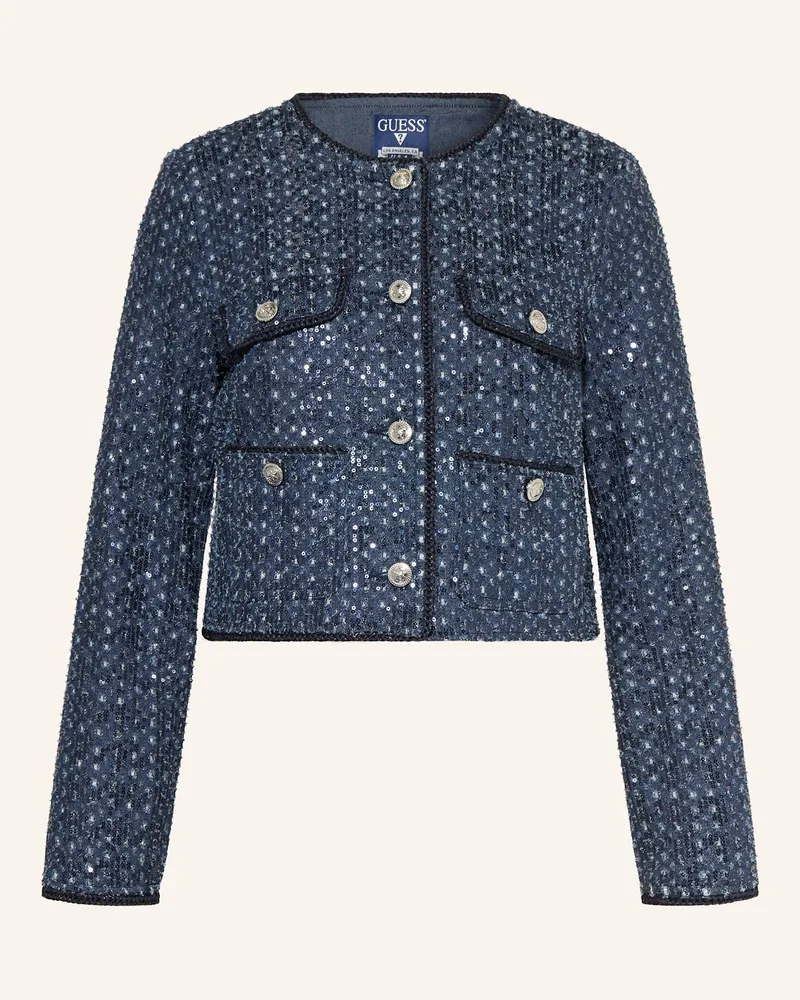 Guess Kastenjacke ELISA mit Pailletten Blau