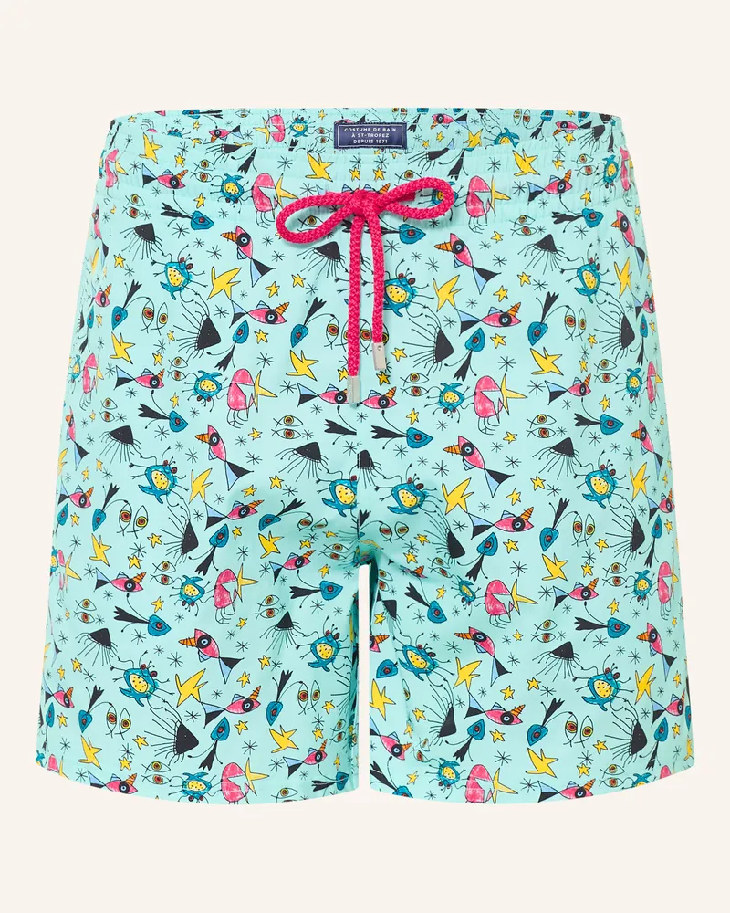 Vilebrequin Badeshorts Aquatic Carnival blau Türkis