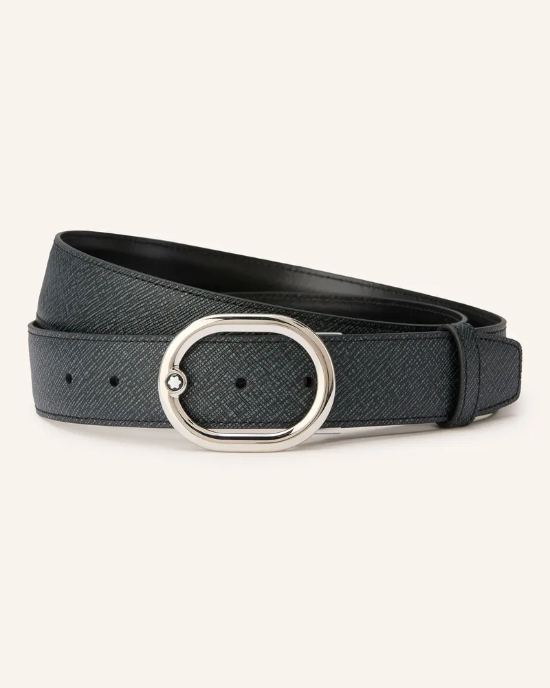 Montblanc Ledergürtel Zum Wenden schwarz Schwarz