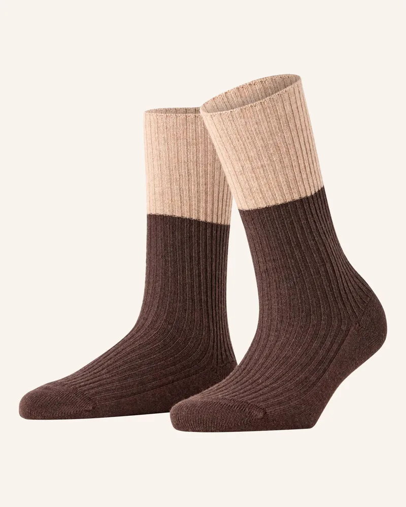 Falke Strümpfe Cosy Wool Mit Glitzergarn braun 5233