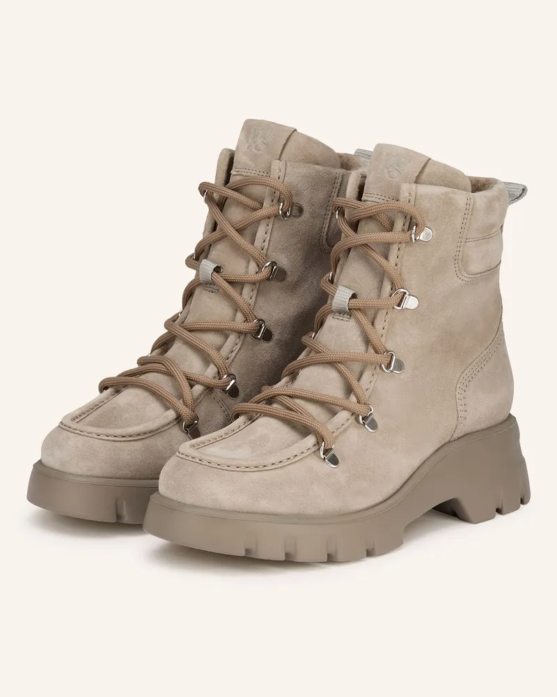 paul green Schnürstiefel grau Hellgrau