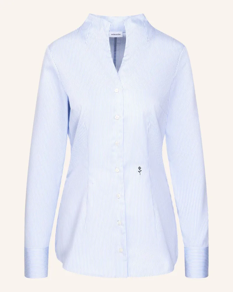 Seidensticker Kelchkragenbluse blau Hellblau