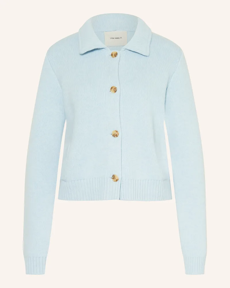 Lisa Yang Strickjacke LYNNA aus Cashmere Hellblau