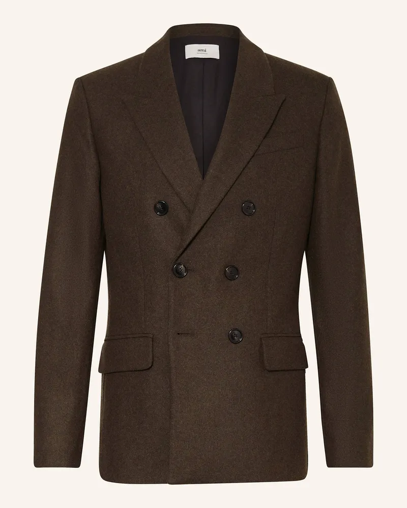 AMI Paris Sakko Extra Slim Fit braun Dunkelbraun